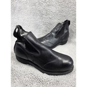 1982 COVE Shoe Co Black Leather Safety Toe BILTRITE Sole Chelsea Boot Men's 7 EE